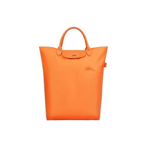 LONGCHAMP Le Pliage Кожа с переработанным полиамидом холст сумка среднего размера женский апельсин