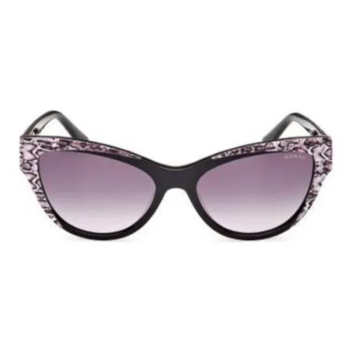 GUESS Пластик Кошачий глаз Солнцезащитные очки Женские Черный