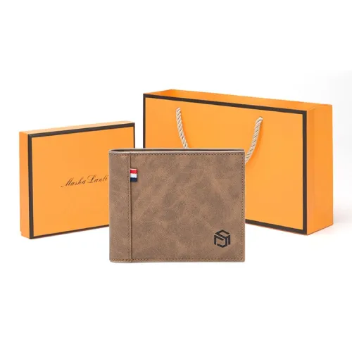 MashaLanti Микрофибра Синтетическая Кожа Держатель для Карт и Кошелек Мужской Кофейный