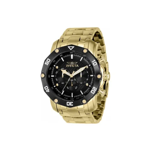 INVICTA Pro Diver Collection Мужские часы Кварцевый механизм Ремешок из нержавеющей стали 50 мм Черный циферблат