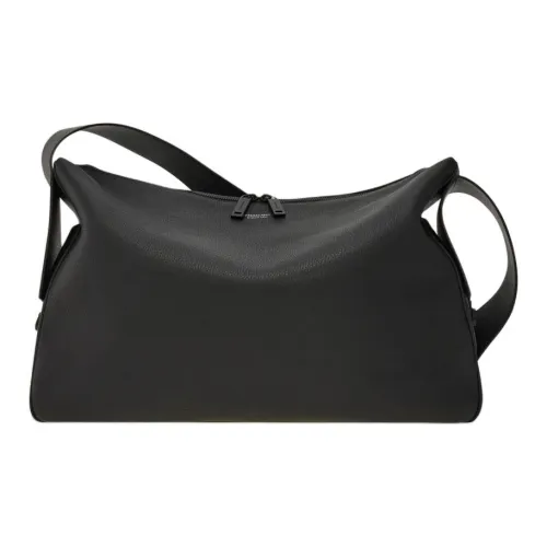 FERRAGAMO Телячья кожа Сумка через плечо Средняя Мужская Черная