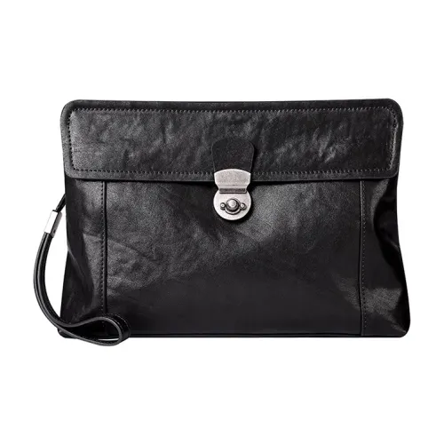 DOSRFINI Клатч из коровьей кожи мужской черный