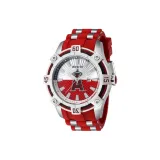 Красный циферблат часов