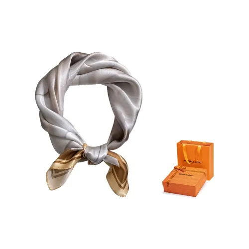 MITHAOL KUSC 100% шелк из тутового шелкопряда Шарфы Женские Песочный Art Светлый кофейный