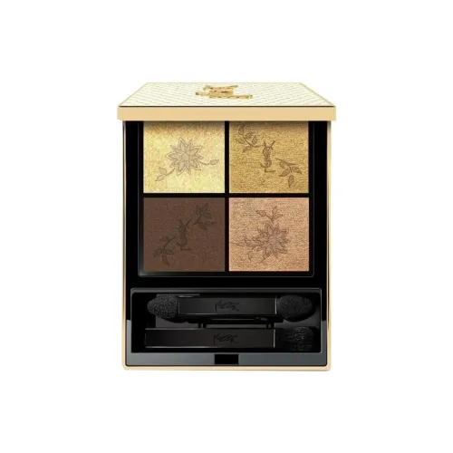 SAINT LAURENT 2024 Christmas Gold Lace Limited Edition 4 цвета Тени для глаз Легко смешиваемые Естественный Подчеркивающий глаза