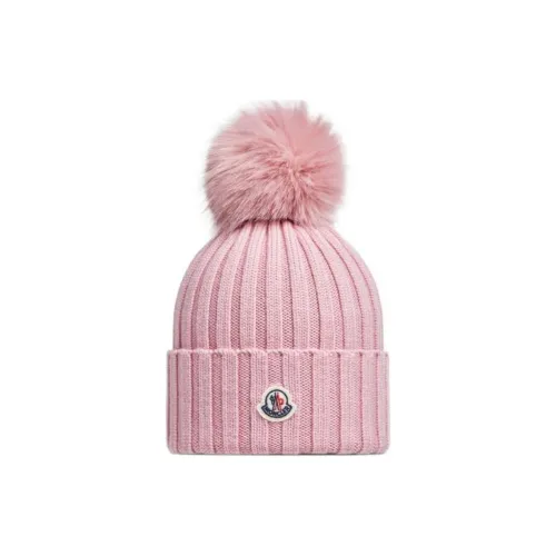 MONCLER Мериносовая шерсть Шапки-бини Женские Светло-розовый