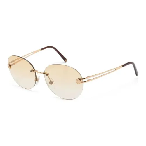 CHANEL Металл OVAL SUNGLASSES Женские Золотой