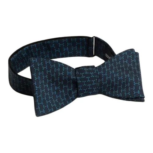 HERMES Шелковый бант Мужской Темно-синий