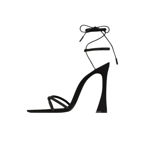 SAINT LAURENT Liza one Ремень Сандалии 11cm Женские Черный
