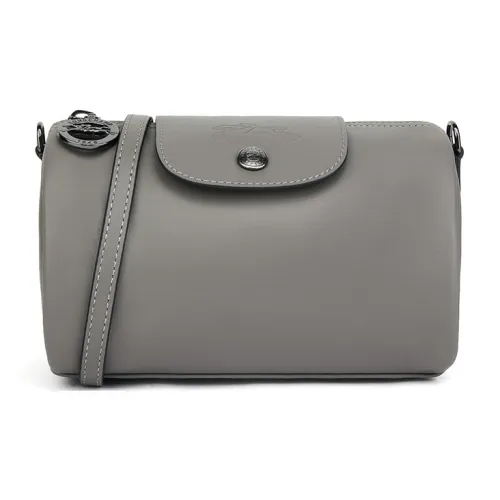 LONGCHAMP Le Pliage Xtra Кожа Цилиндрическая Сумка Косметичка Сумка через плечо Экстра Маленькая Женская Серый