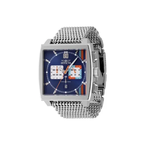 INVICTA Кварцевый механизм Мужские часы 45 мм Синий