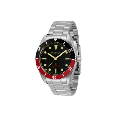 INVICTA Мужские часы Автоматический механический механизм ремешок из нержавеющей стали 40 мм черный циферблат