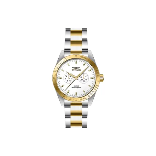 INVICTA Мужские часы Кварцевый механизм Ремешок из нержавеющей стали 44 мм Белый циферблат