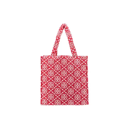TORY BURCH T Monogram Хлопок с Жаккардом Тоут Сумка Сумка для покупок Сумка Сумка через плечо Женская Красная