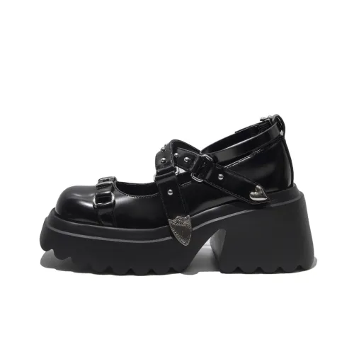 Earl Cat Mary Jane Shoes Женские Черные