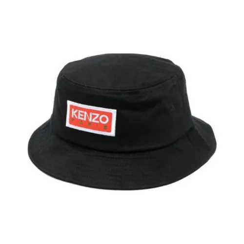 KENZO Cotton Bucket Hats Женские Черный