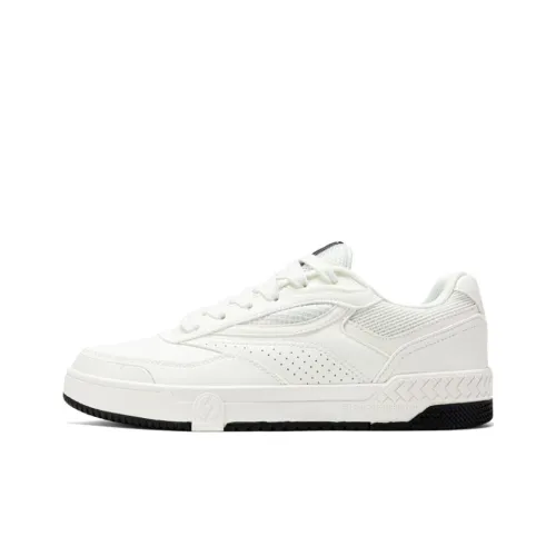 361° Slip-resistant Abrasion-resistant Low-top Skateboard Shoes Men's White Black