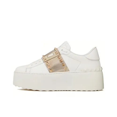 Valentino ROCKSTUD UNTITLED Низкие кроссовки для скейтбординга Женские Белые