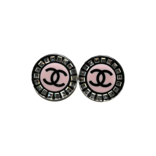 CHANEL Смола Серьги-гвоздики Женские Черный