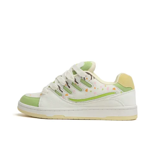 SINPERCO Preserve The Old Slip Resistant Abrasion Resistant Легкий Низкий Топ Кроссовки для скейтбординга Женские Трава Торт