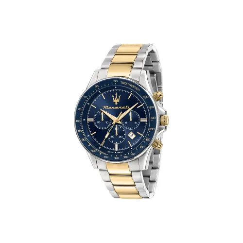 Maserati Challenge Collection Sea Ghost Кварцевые Мужские Часы Металлический Ремешок 44 мм Синий Циферблат