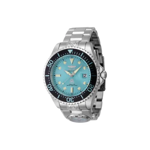 INVICTA Мужские часы Кварцевый Автоматический Механический механизм Ремешок из нержавеющей стали 47 мм Синий циферблат