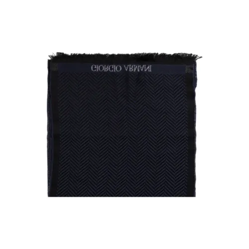 GIORGIO ARMANI Шерсть Трикотаж Шарфы Мужской Черный