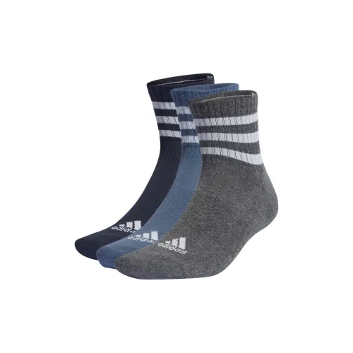 Adidas 3 Stripes Cushioned Sportswear MID CUT Носки Высокие носки Унисекс 3 упаковки