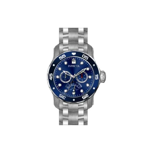 INVICTA Мужские часы Кварцевый механизм Ремешок из нержавеющей стали 48 мм Синий циферблат