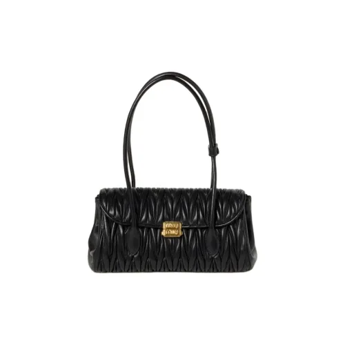 MIU MIU Напповая кожа сумка через плечо средняя женская черная