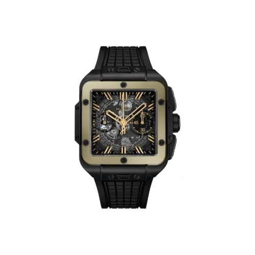 HUBLOT Автоматический Механический Мужской Часы SQUARE BANG UNICO 42 мм Скелет