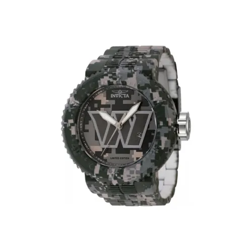 INVICTA Мужские часы Кварцевый механизм Ремешок из нержавеющей стали 52 мм Серый циферблат