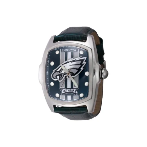 INVICTA Наручные часы Кварцевый механизм Кожаный ремешок 47 мм Зеленый циферблат Мужские часы