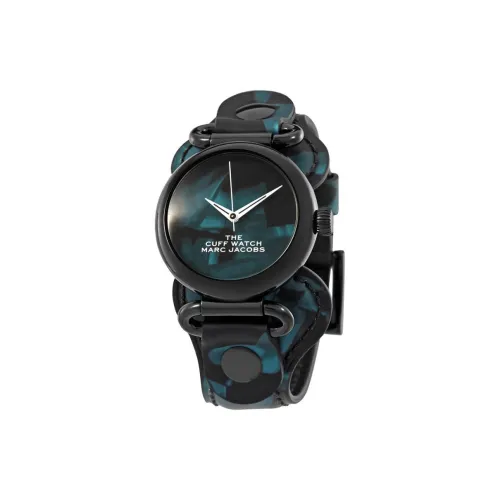 MARC JACOBS The Cuff Collection Наручные часы Кварцевый механизм Кожаный ремешок 32 мм Синий циферблат Женские часы