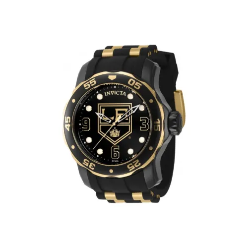 INVICTA Мужские часы Кварцевый механизм Силиконовый ремешок из нержавеющей стали 48 мм Черный циферблат