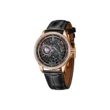 Розово-золотой корпус, ремешок