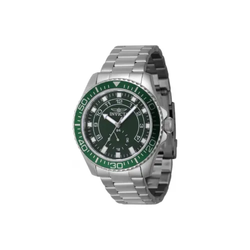 INVICTA Pro Diver Collection Мужские часы Кварцевый механизм Ремешок из нержавеющей стали 44 мм Зеленый циферблат