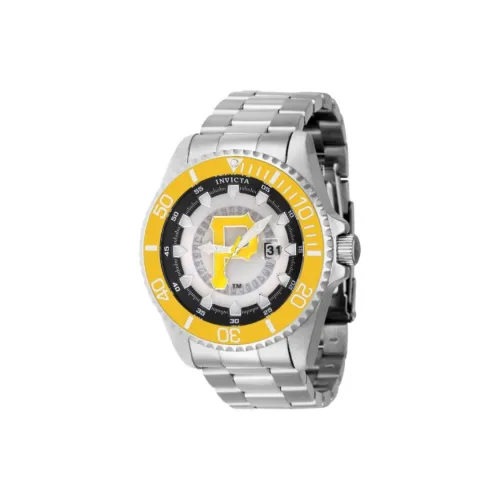INVICTA Мужские часы Кварцевый механизм Ремешок из нержавеющей стали 47 мм Серебристый циферблат