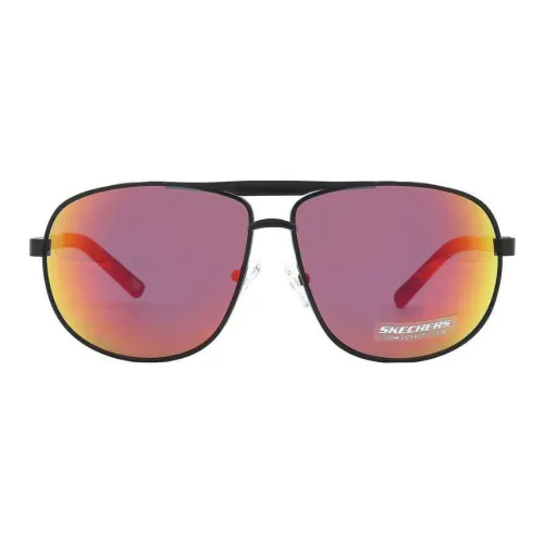 Skechers Металл Aviator Солнцезащитные очки Мужской Черный