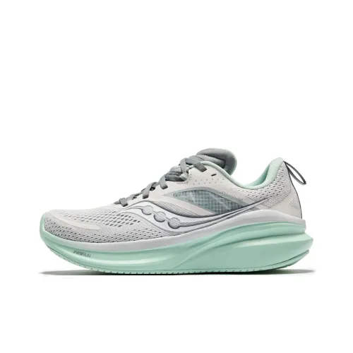 Saucony Omni Все Qing 22 Беговые кроссовки Низкий топ Светло-серый Белый Женский