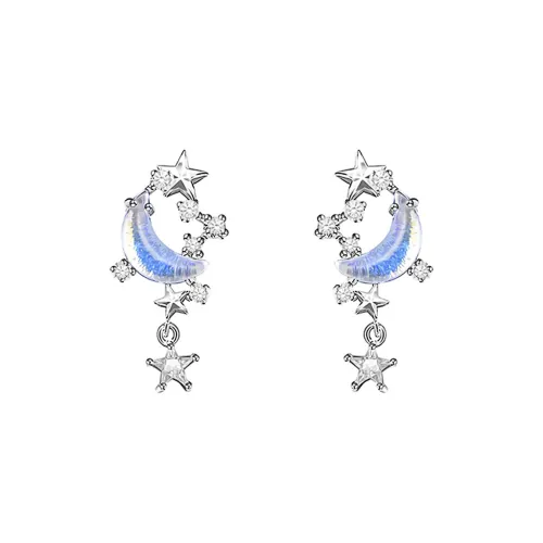 ZANC Серебро S925 Стержневые серьги Женские