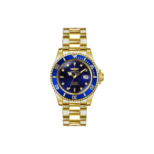 INVICTA Pro Diver Collection Мужские часы Кварцевый механизм Ремешок из нержавеющей стали 40 мм Синий циферблат