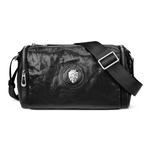 PABOJOE Сумка через плечо из натуральной коровьей кожи мужская черная