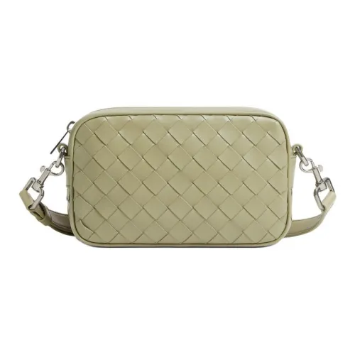 Bottega Veneta Intrecciato Телячья кожа Camera Сумка Сумка через плечо Мини Мужской Травертин