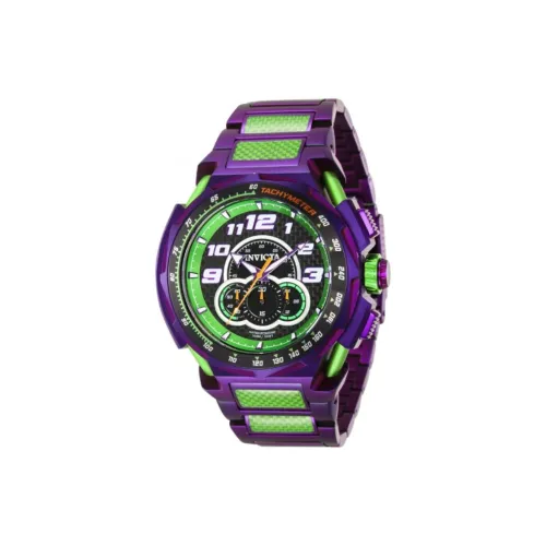 INVICTA Мужские часы Кварцевый механизм Нержавеющая сталь Стекловолокно Ремешок 50,5 мм Черный циферблат