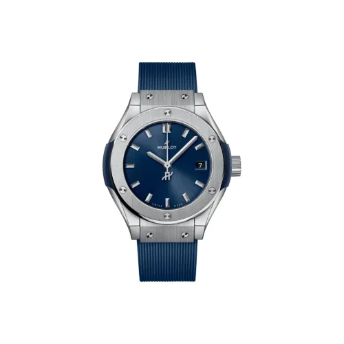 HUBLOT Classic Fusion Collection Кварцевый механизм Женские часы 29 мм Синий циферблат Титан Корпус Часы Резиновый ремешок