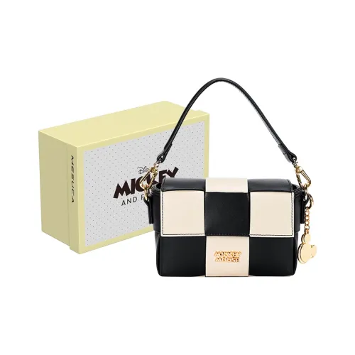 Disney Синтетическая кожа Одно плечо Сумка Обычная Женская Микки Маус Шахматный узор