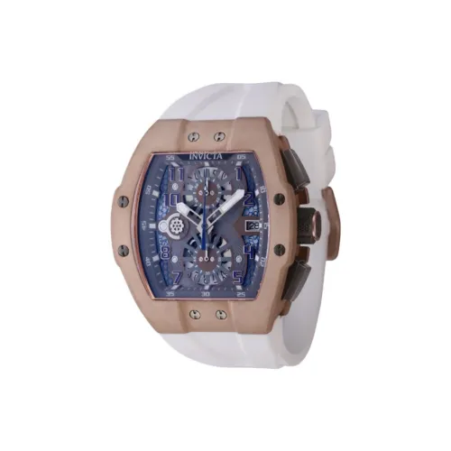 INVICTA Мужские часы Кварцевый механизм Силиконовый ремешок 47 мм Черепный циферблат Часы