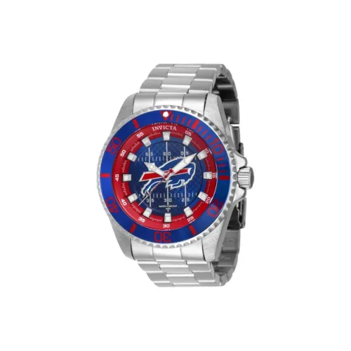INVICTA Мужские часы Кварцевый механизм Ремешок из нержавеющей стали 47 мм Синий циферблат