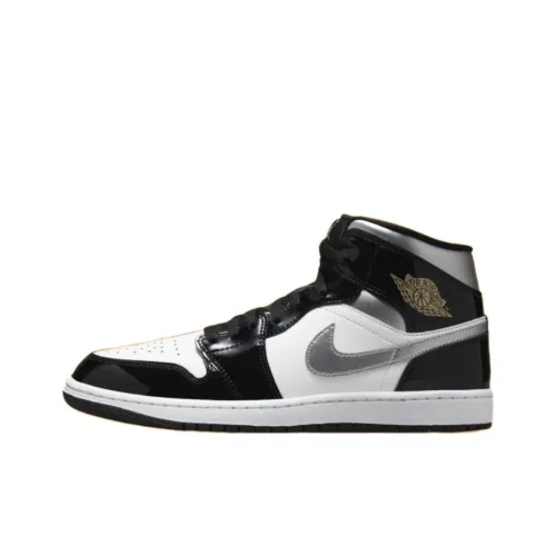 Jordan Air Jordan 1 Винтажные баскетбольные кроссовки MID Топ Черно-белая панда Мужской